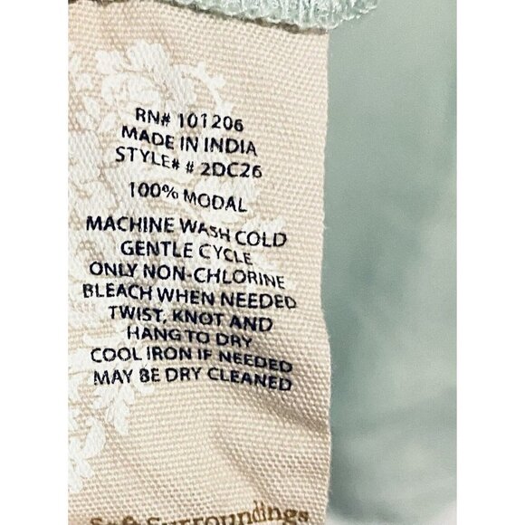 Soft Surroundings Top Womens Large Button Up Tunic Long Sleeve Mint Green 2DC26 - Picture 5 of 6